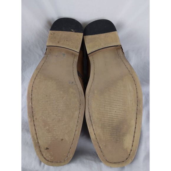 Steve Madden Jahonis Brown Distressed Leather Wingtip Derby Oxford Men Size 12 B - Picture 9 of 9